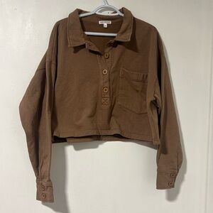 Good American Tan Crop Top